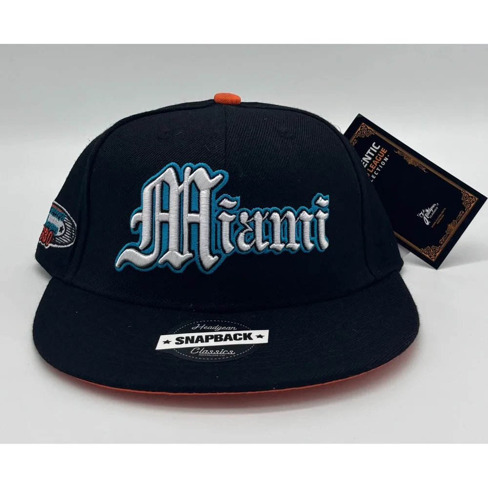 Headgear Classics Miami Giants Black Youth Snapback Hat Negro League